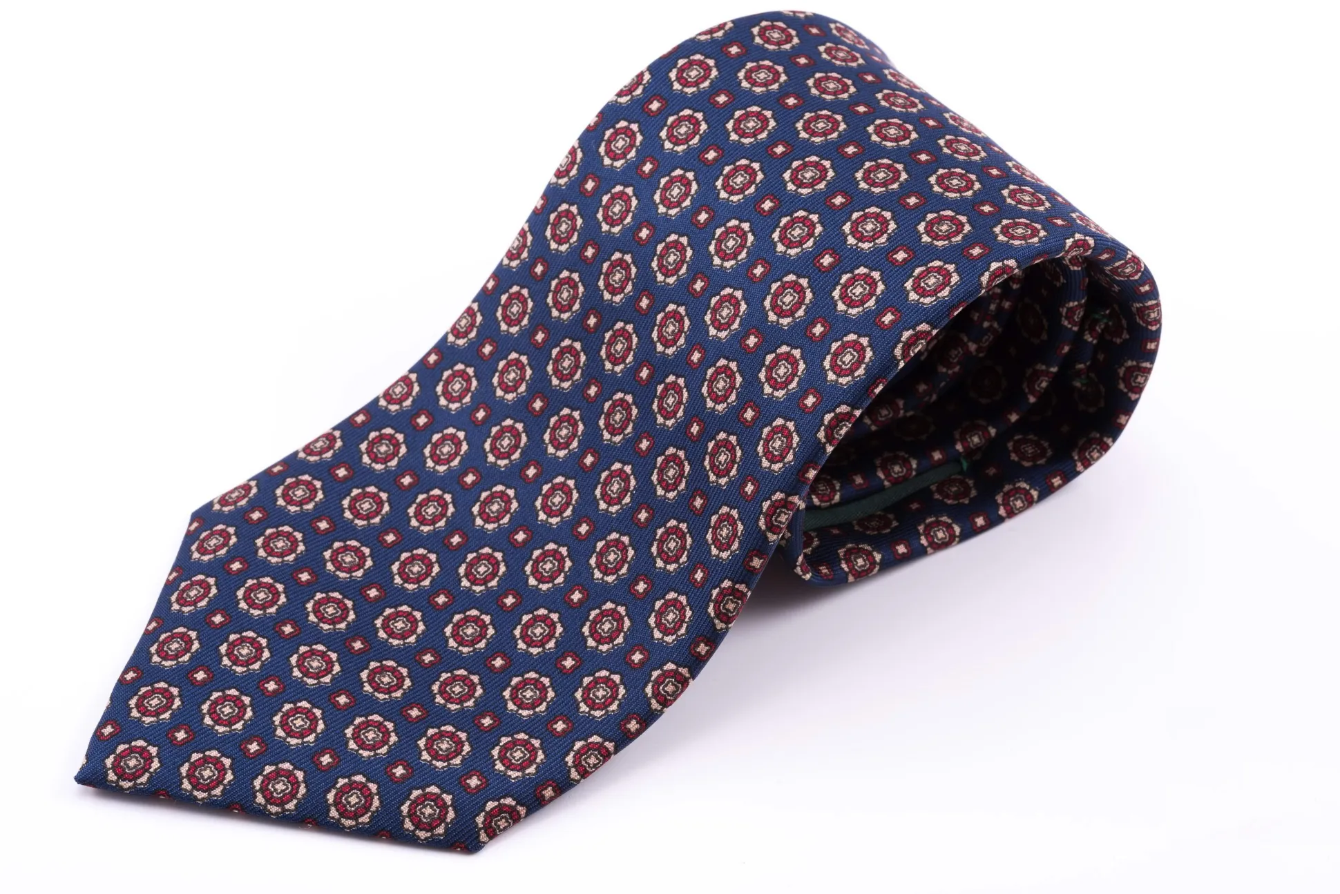 Blue & Red Printed Madder Silk Tie