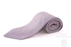 Blue & Red Shepherd's Check Silk Tie