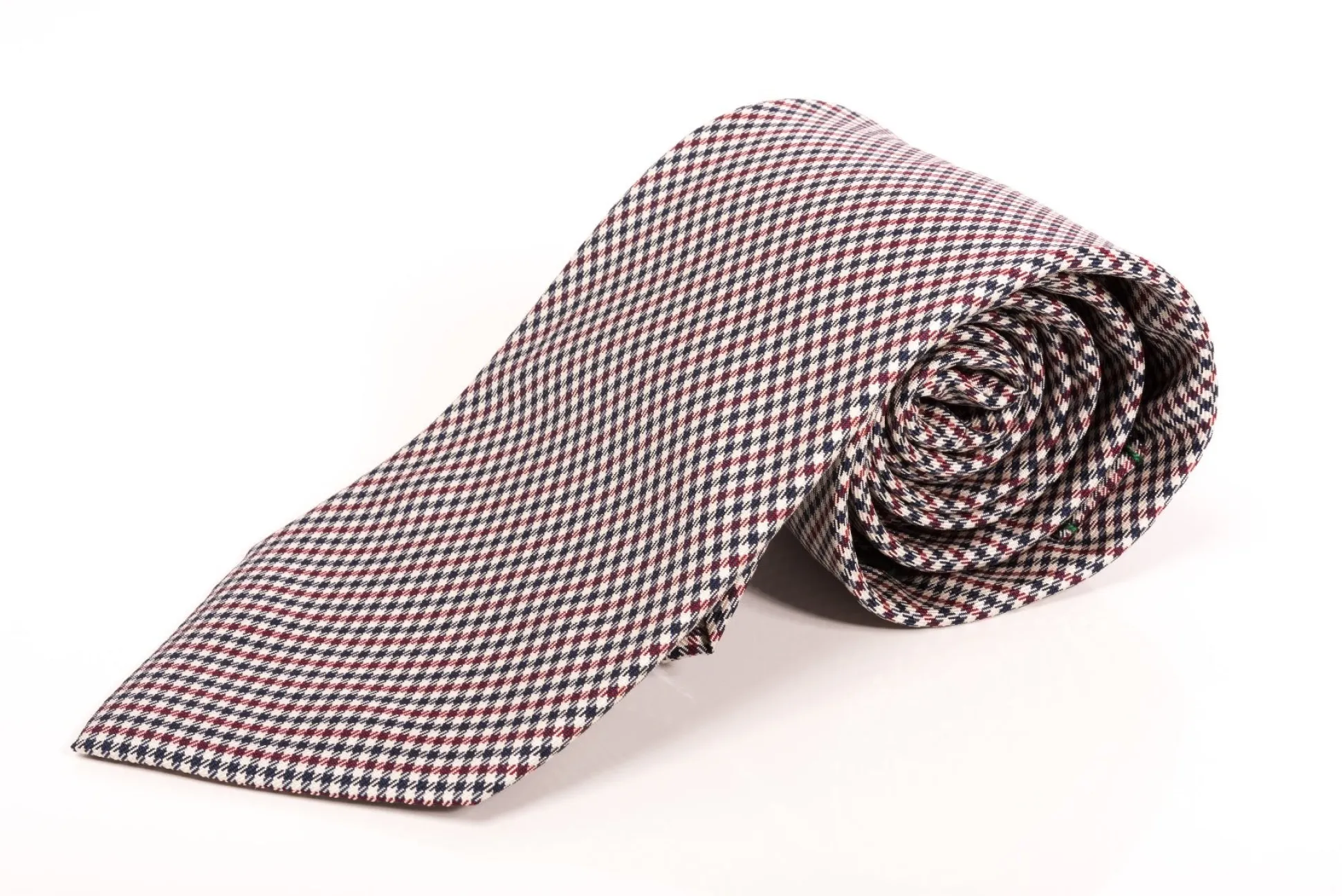 Blue & Red Shepherd's Check Silk Tie