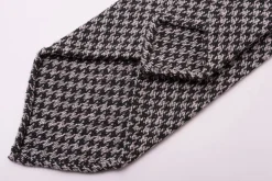 Bottle Green & Gray Houndstooth Silk Bourette Tie