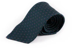 Bottle Green Macclesfield Neats Madder Silk Tie
