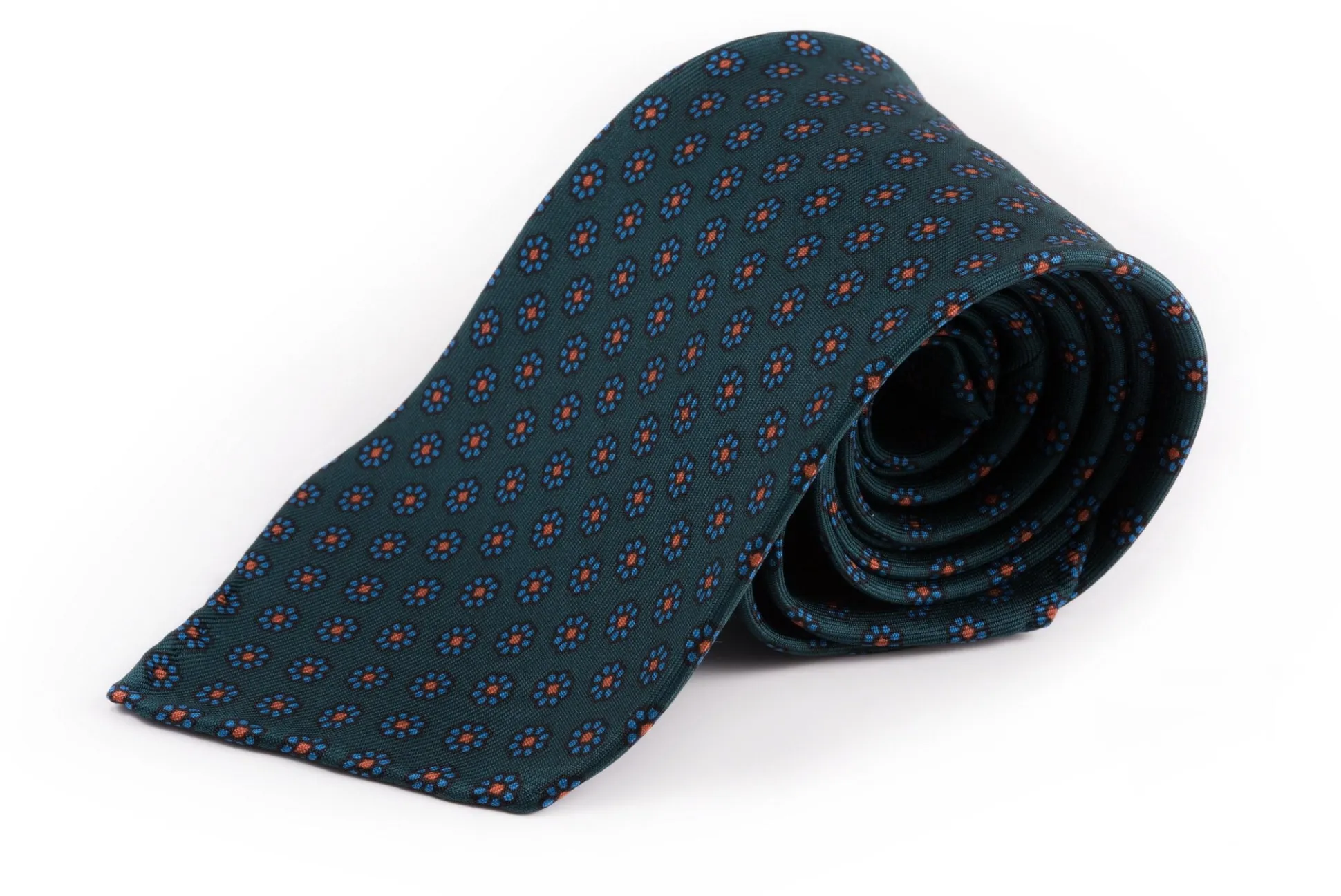 Bottle Green Macclesfield Neats Madder Silk Tie