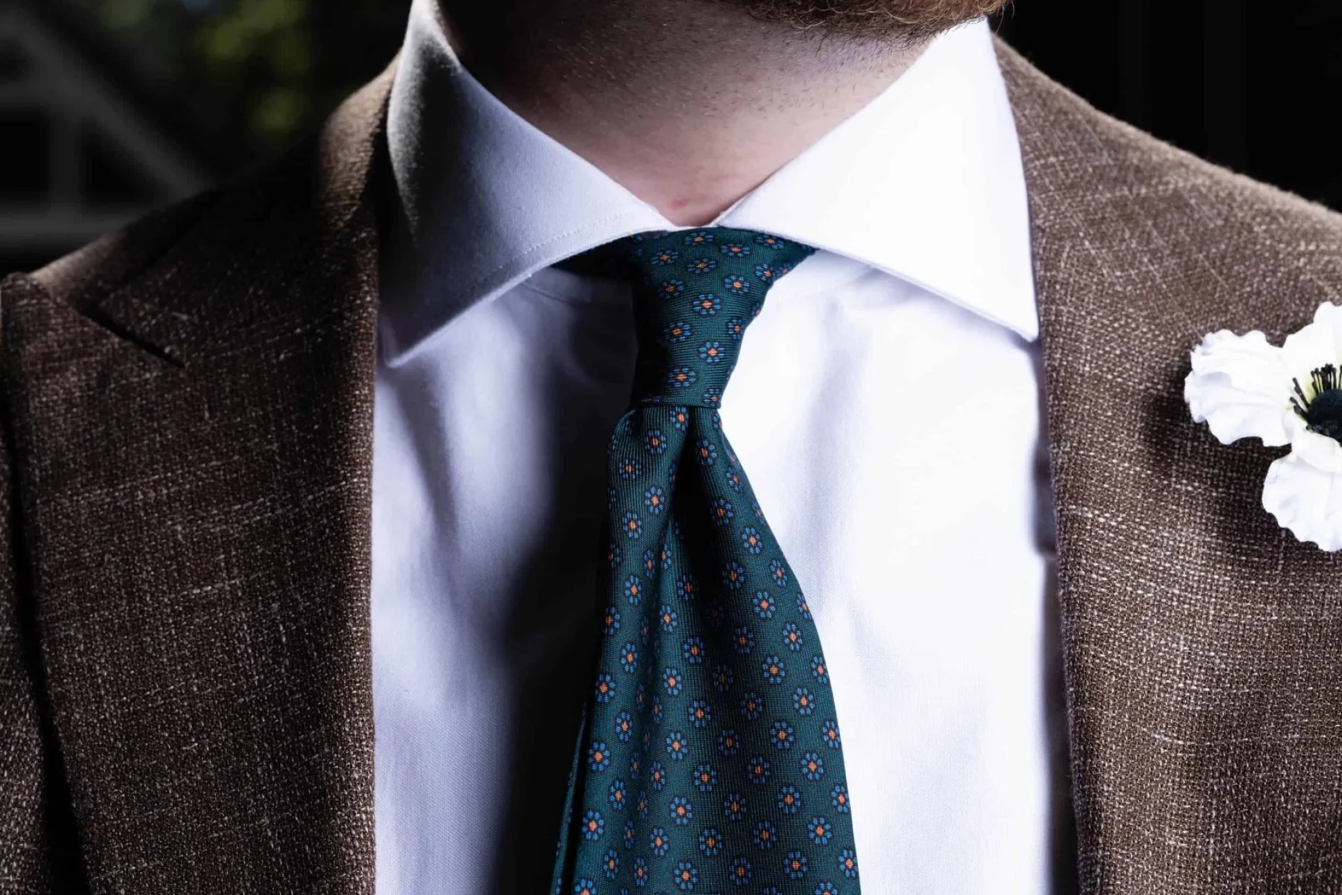 Bottle Green Macclesfield Neats Madder Silk Tie
