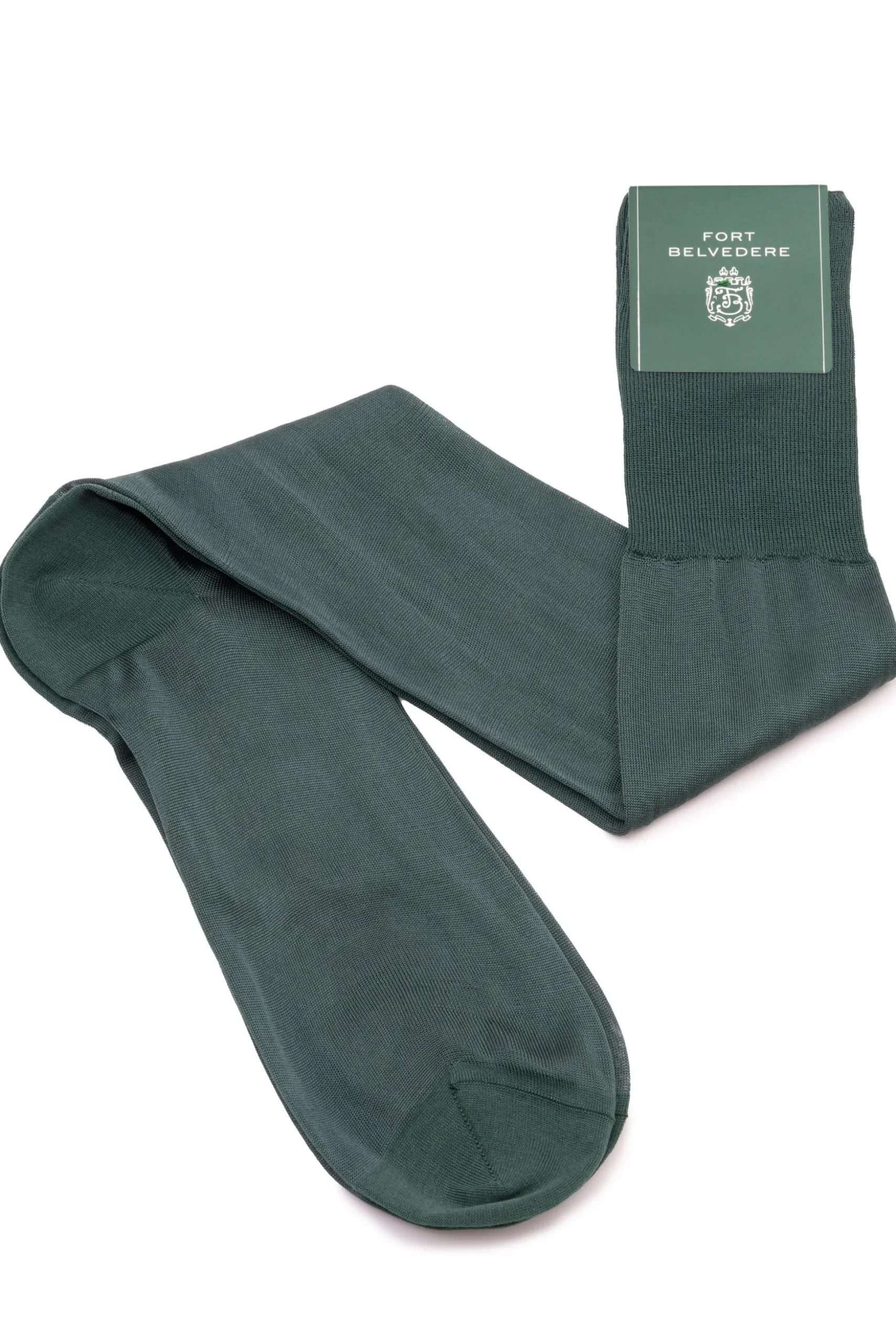 Bottle Green Silk Formal Socks