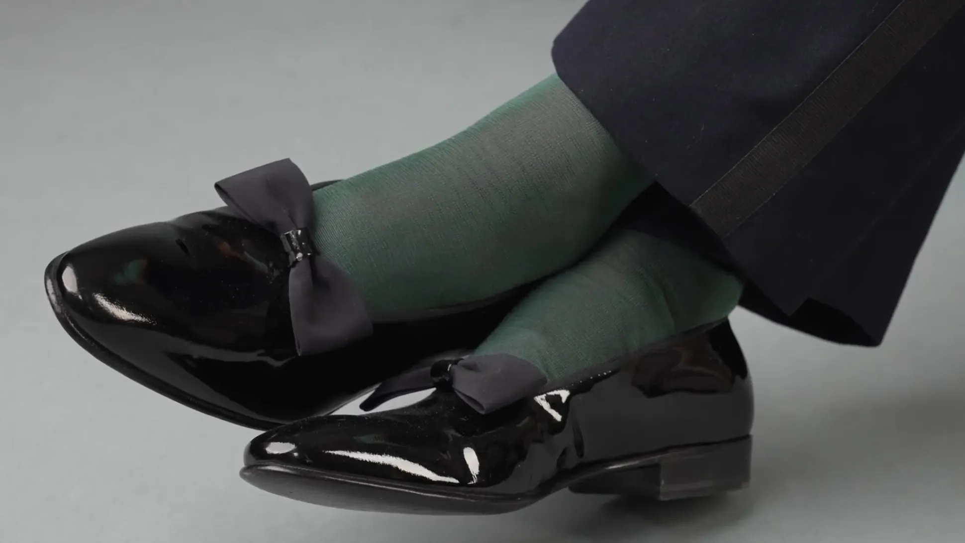 Bottle Green Silk Formal Socks