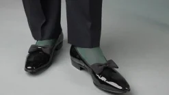 Bottle Green Silk Formal Socks