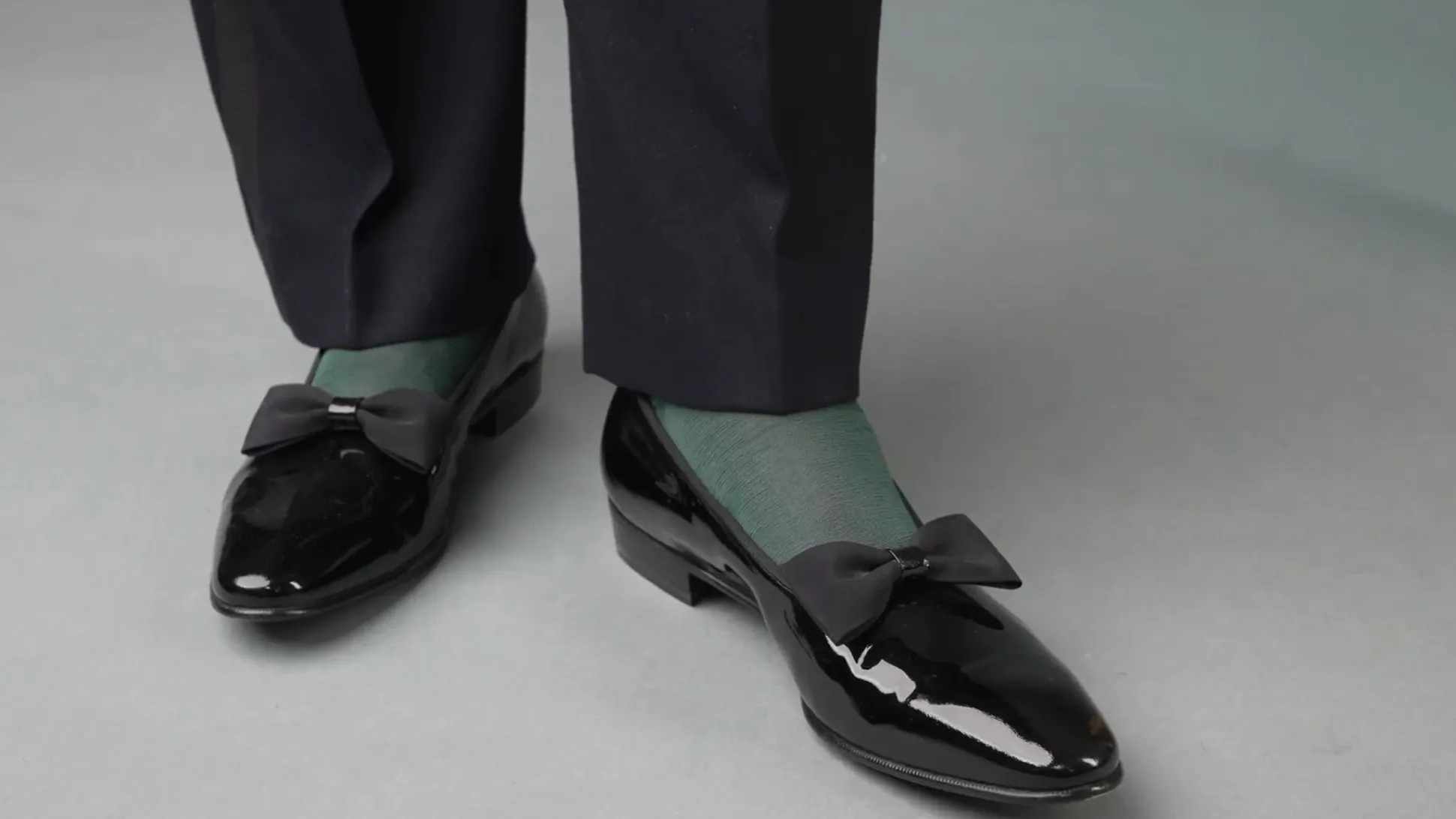 Bottle Green Silk Formal Socks
