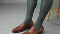 Bottle Green Silk Formal Socks