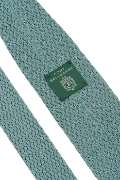 Brazilian Blue Cactus Zigzag Silk Knit Tie