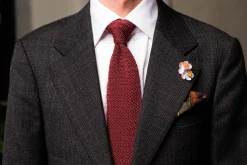 Brick Red Art Deco Egyptian Scarab Pocket Square