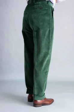 British Racing Green Stancliffe Corduroy Trousers