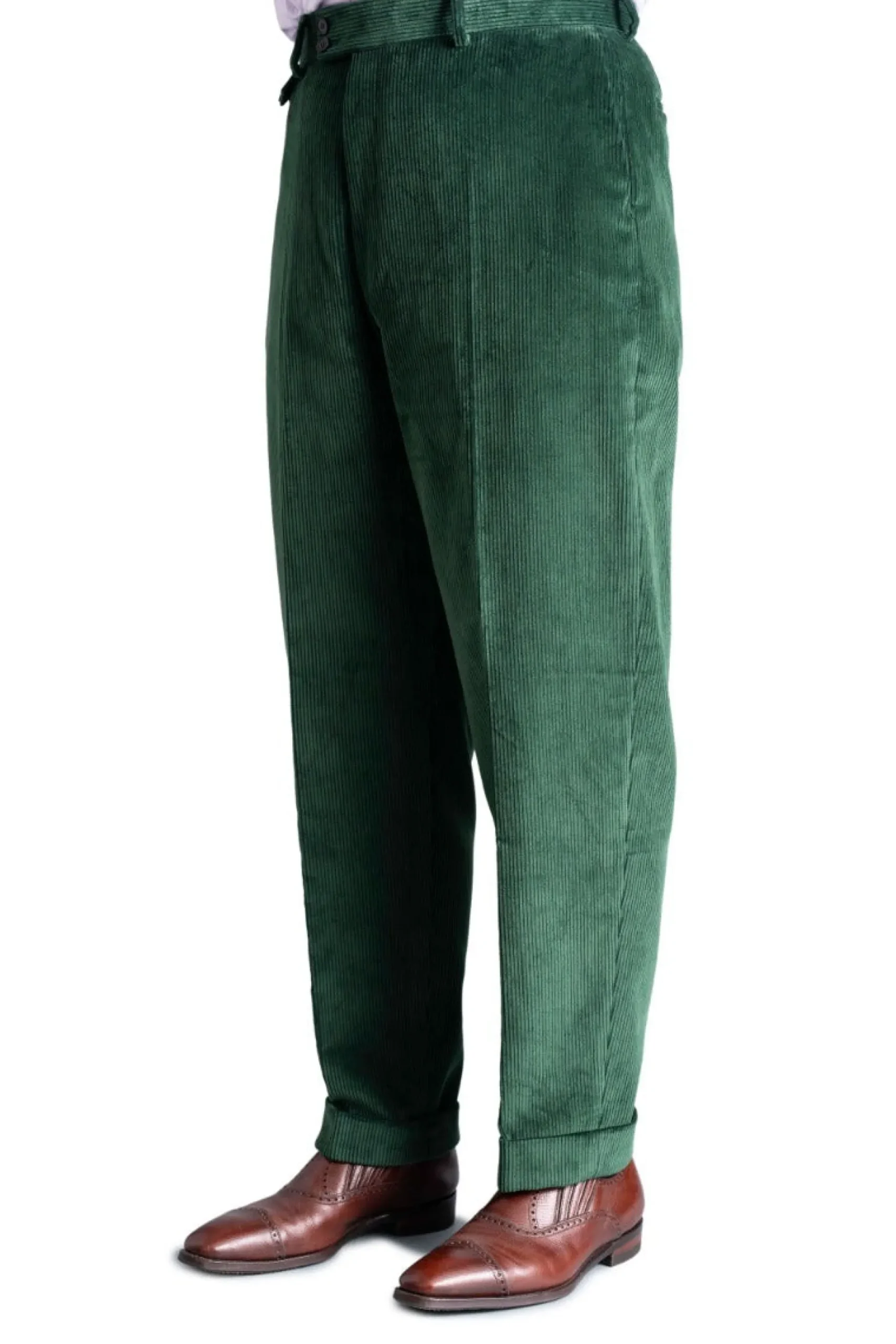 British Racing Green Stancliffe Corduroy Trousers