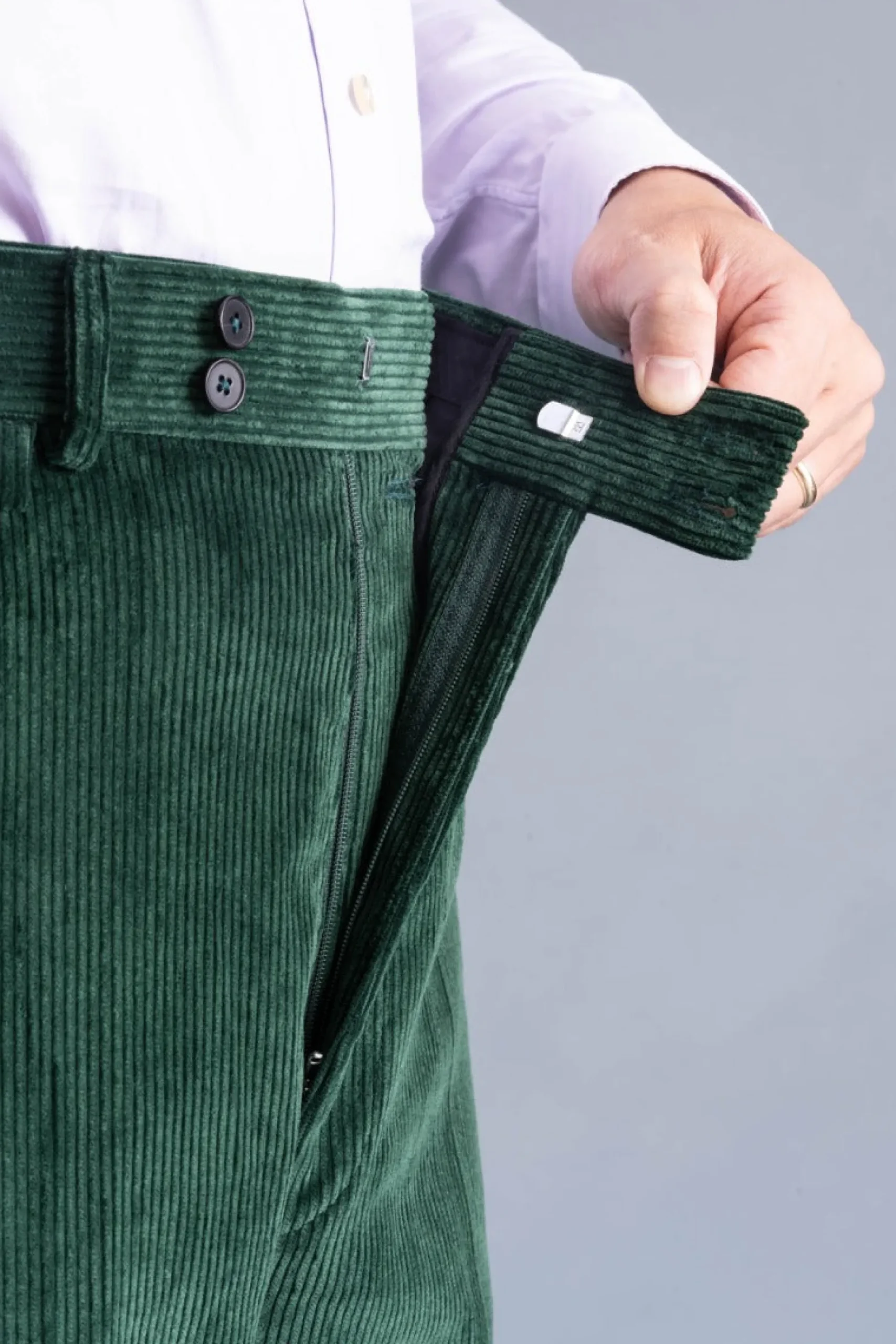 British Racing Green Stancliffe Corduroy Trousers