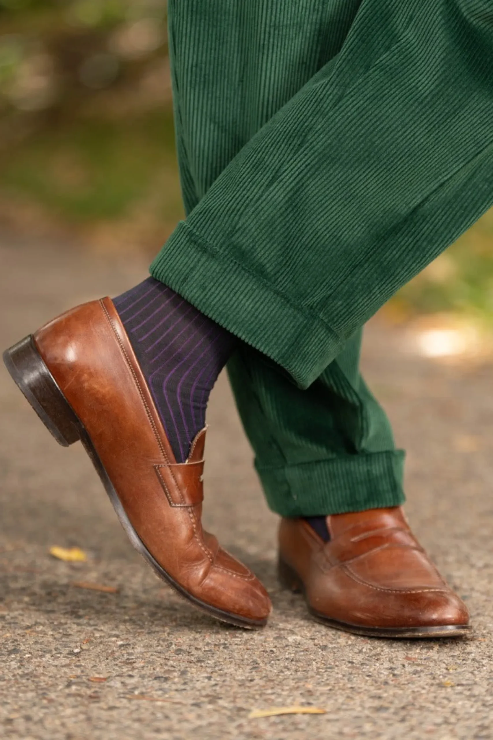 British Racing Green Stancliffe Corduroy Trousers