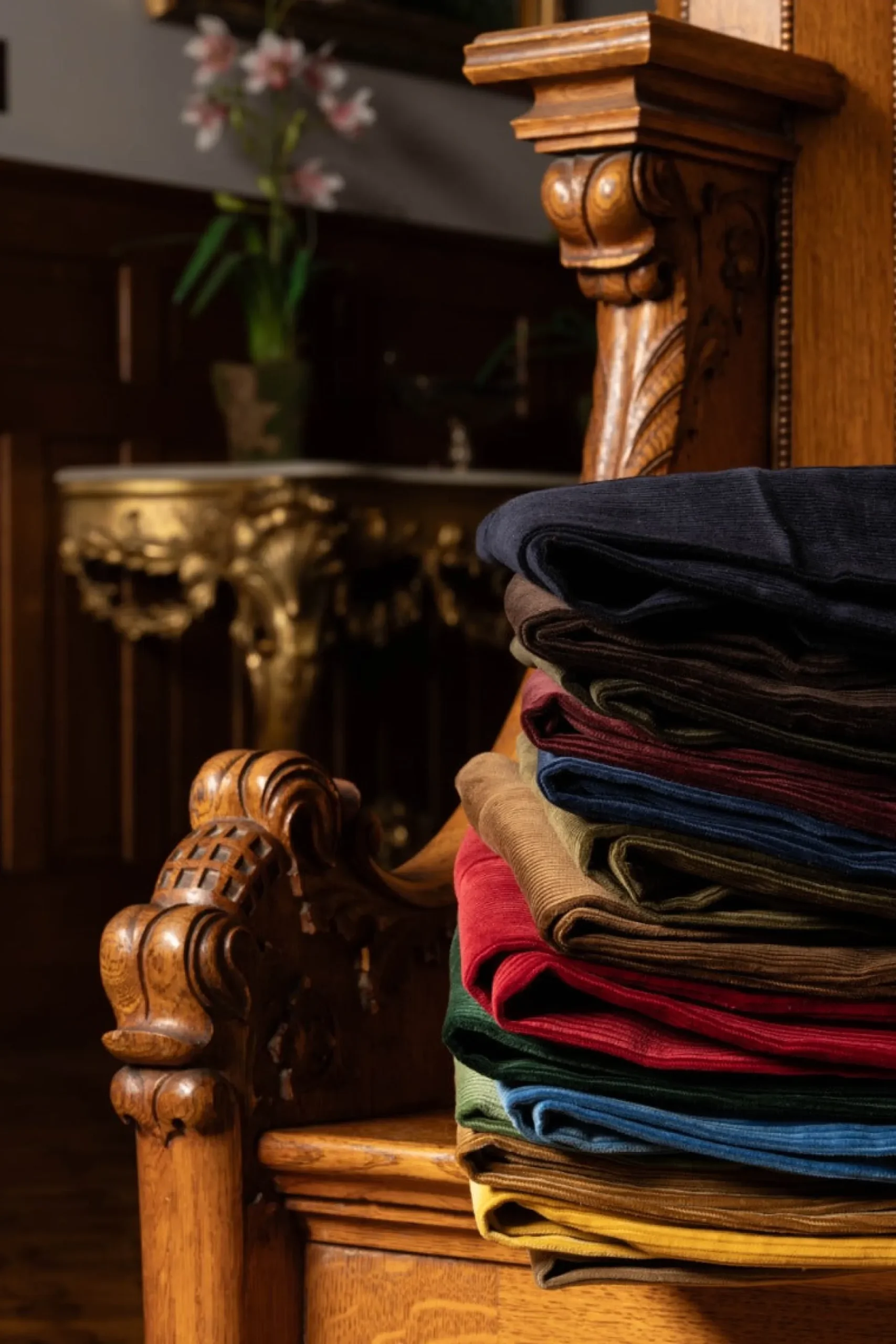 British Racing Green Stancliffe Corduroy Trousers