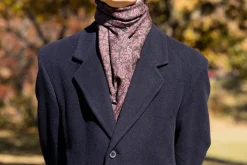 Bronze Paisley & Diamond Double Sided Scarf