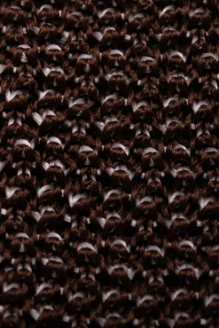 Brown & Beige Two-Tone Silk Knit Tie