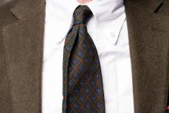 Brown Diamond Wool Challis Tie
