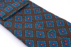 Brown Diamond Wool Challis Tie