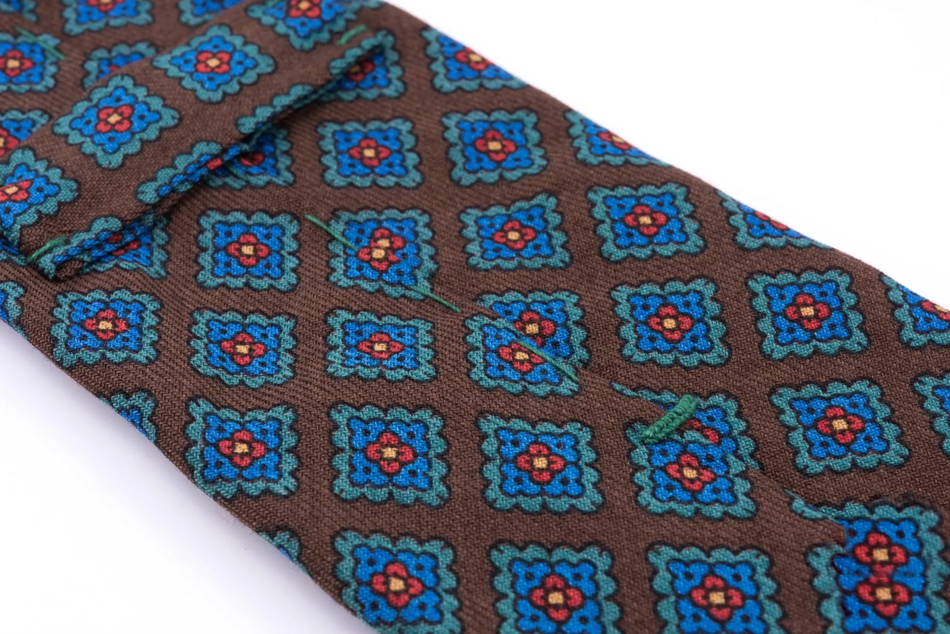 Brown Diamond Wool Challis Tie