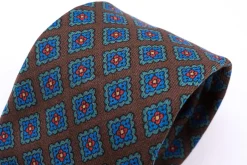 Brown Diamond Wool Challis Tie