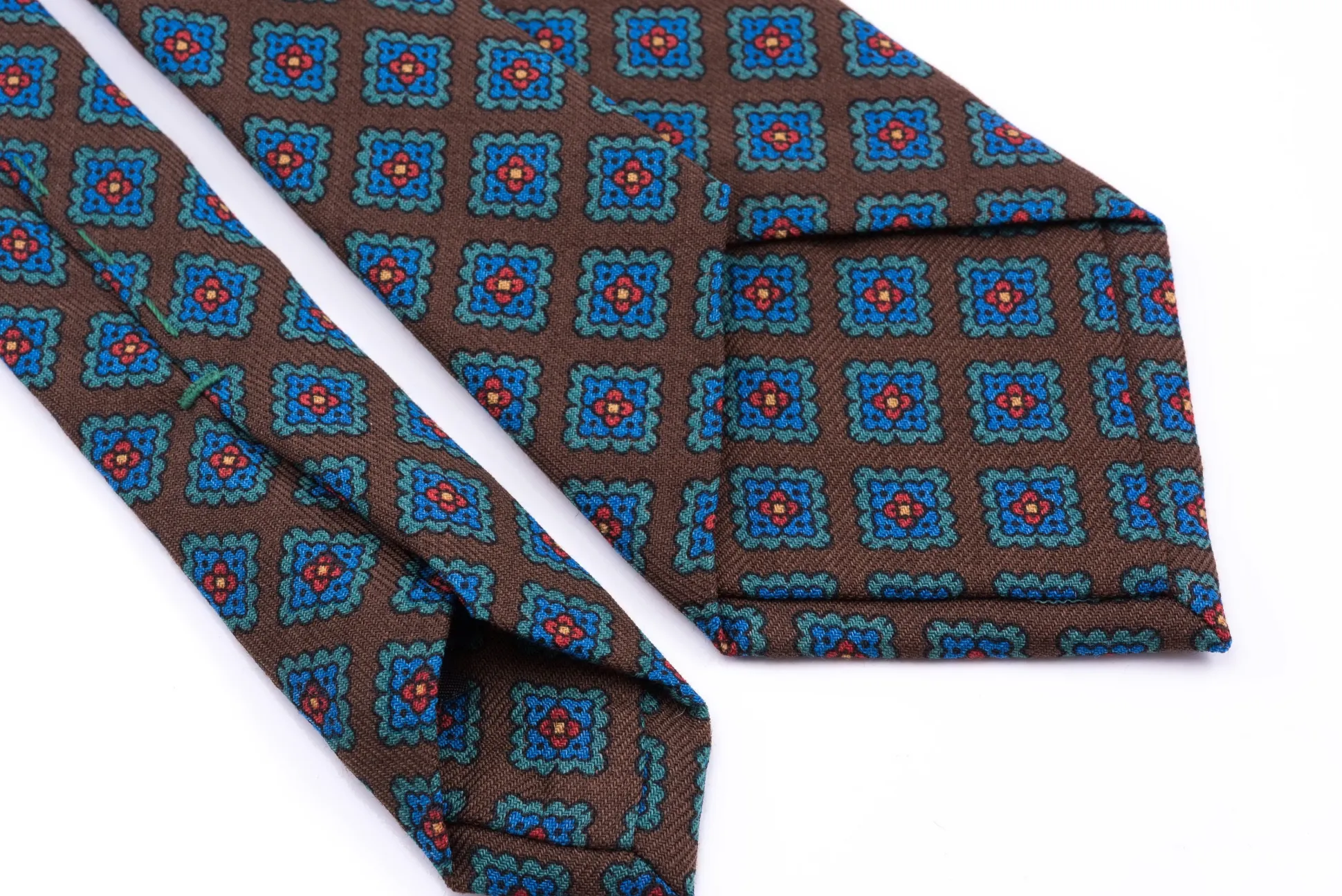 Brown Diamond Wool Challis Tie
