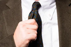 Brown Diamond Wool Challis Tie