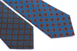 Brown Diamond Wool Challis Tie