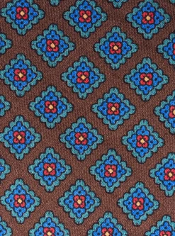 Brown Diamond Wool Challis Tie