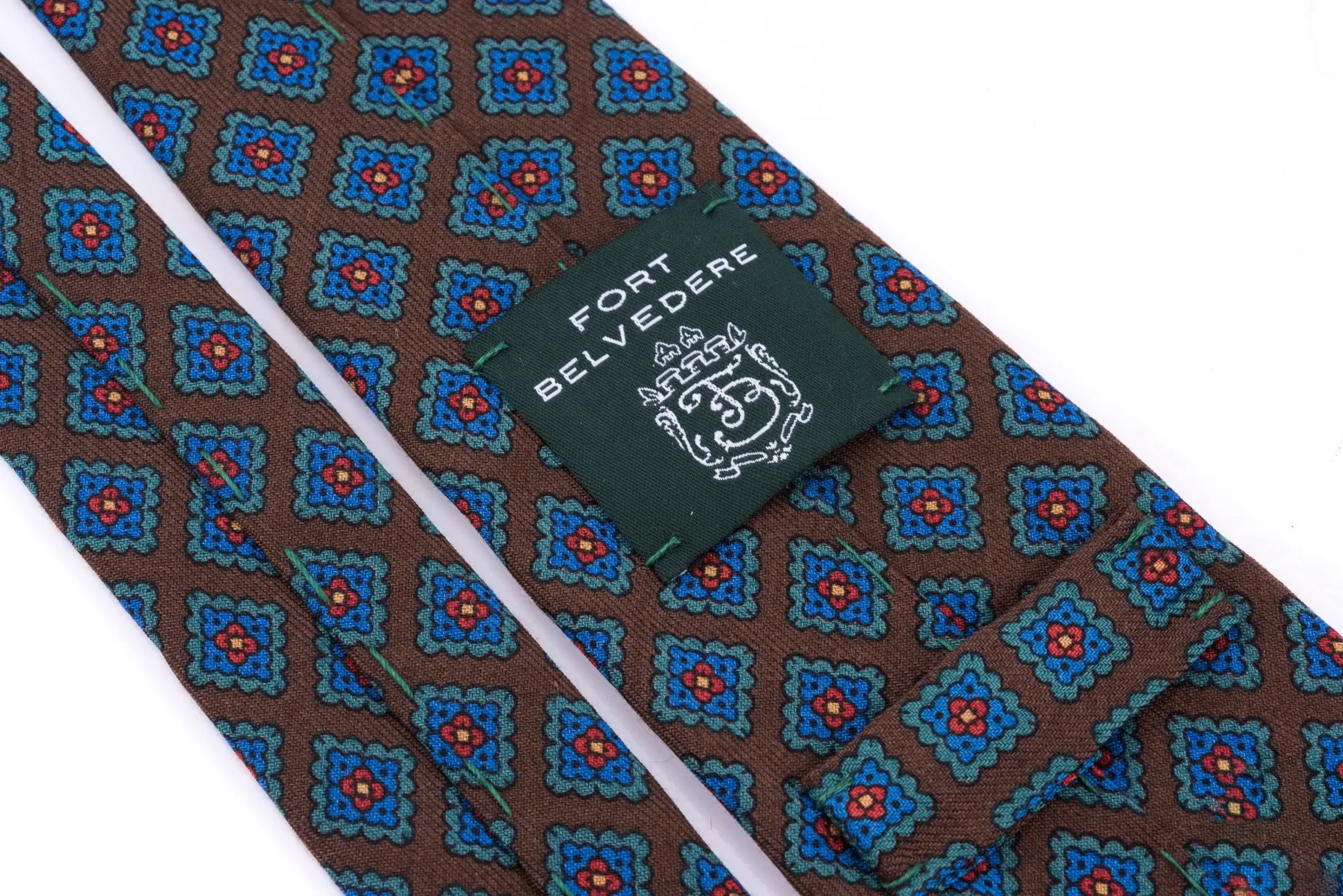 Brown Diamond Wool Challis Tie