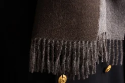 Brown & Gray Double Sided Alpaca Scarf