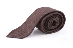 Brown Grenadine Silk Tie