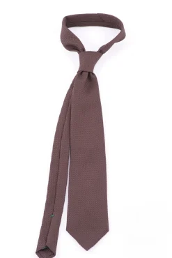 Brown Grenadine Silk Tie