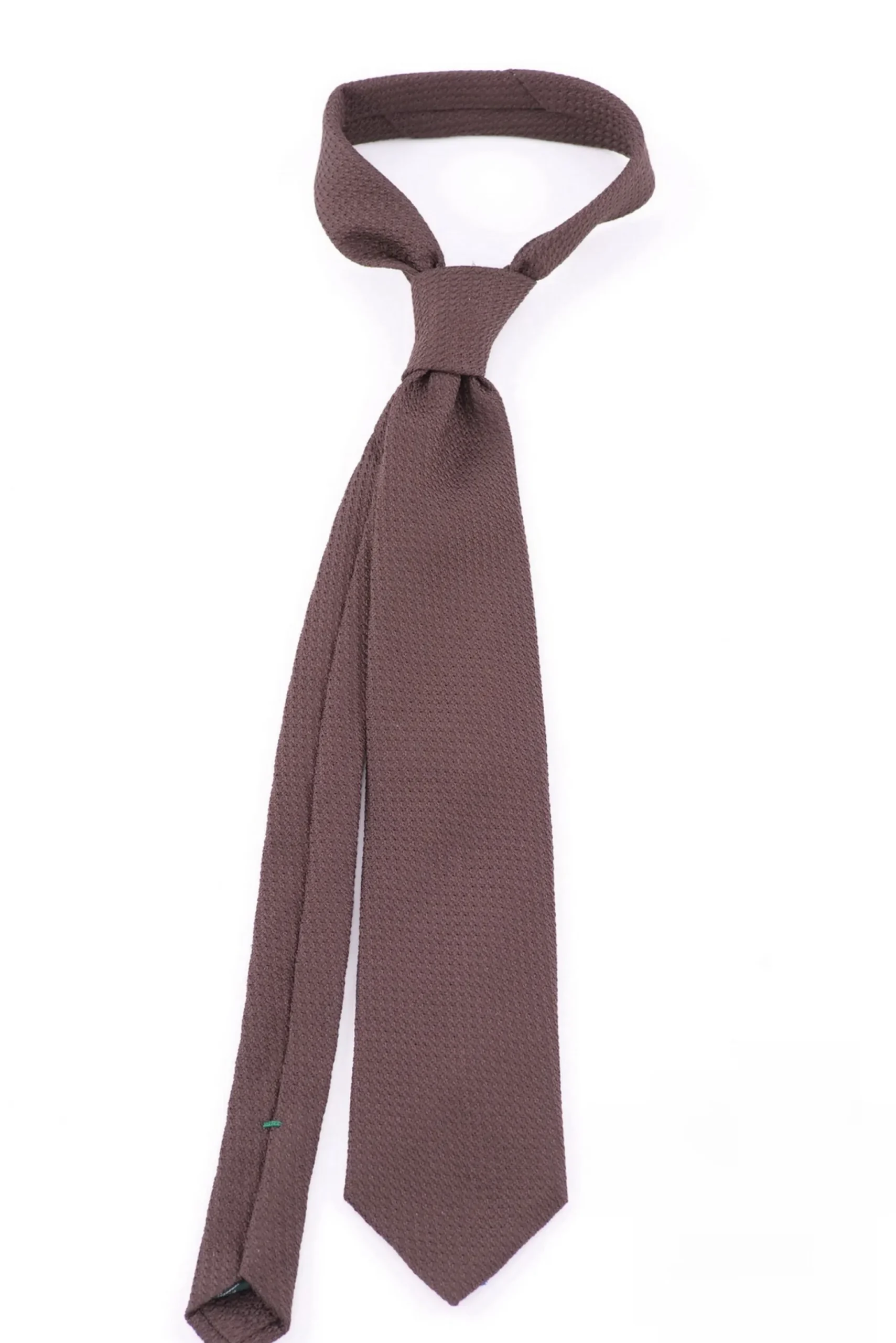 Brown Grenadine Silk Tie