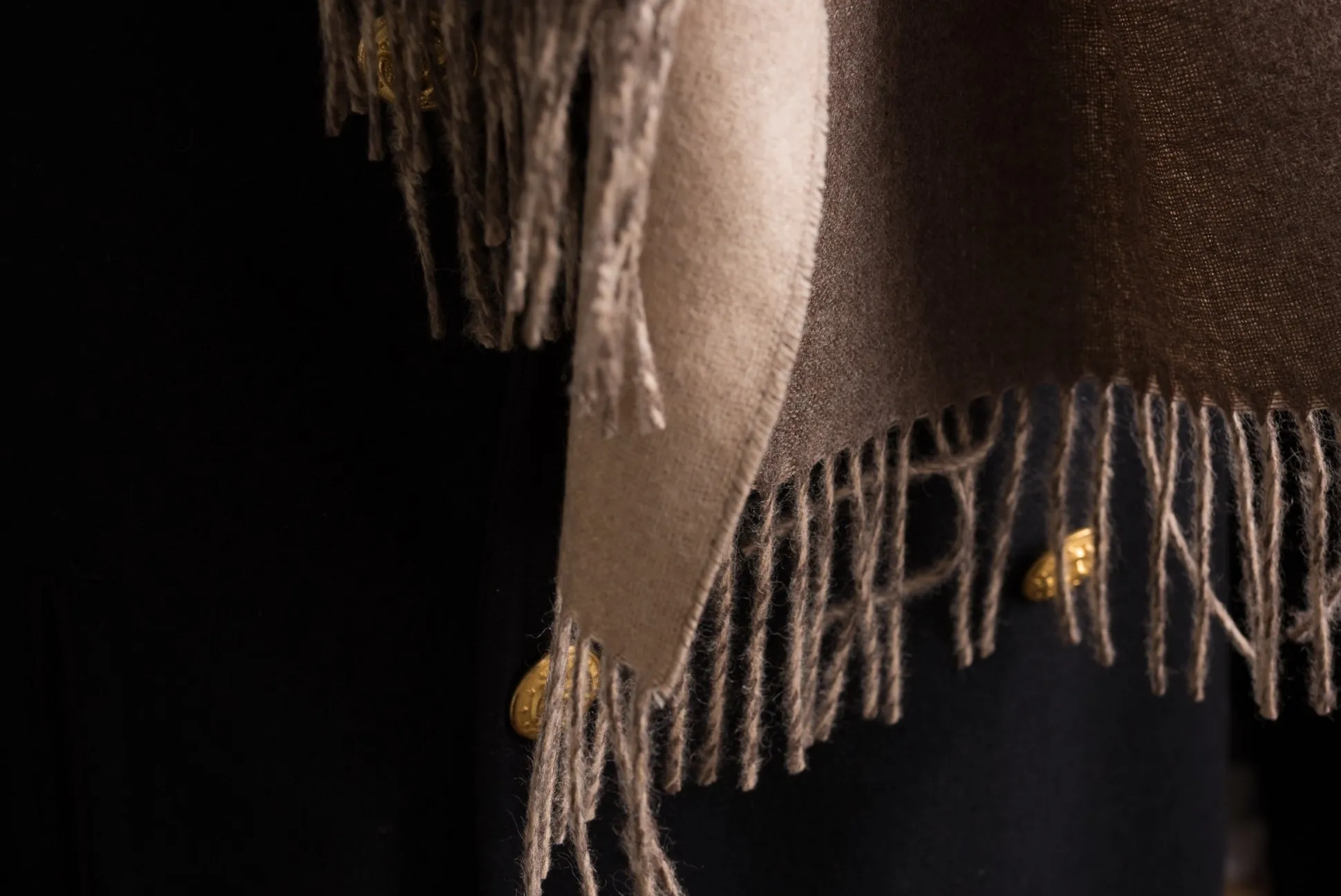 Brown & Oatmeal Double Sided Alpaca Scarf
