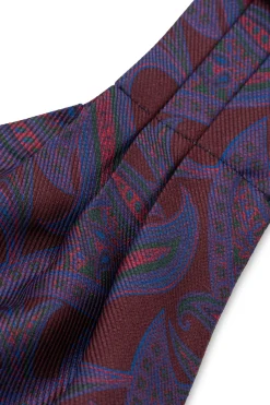 Brown Paisley Silk Ascot
