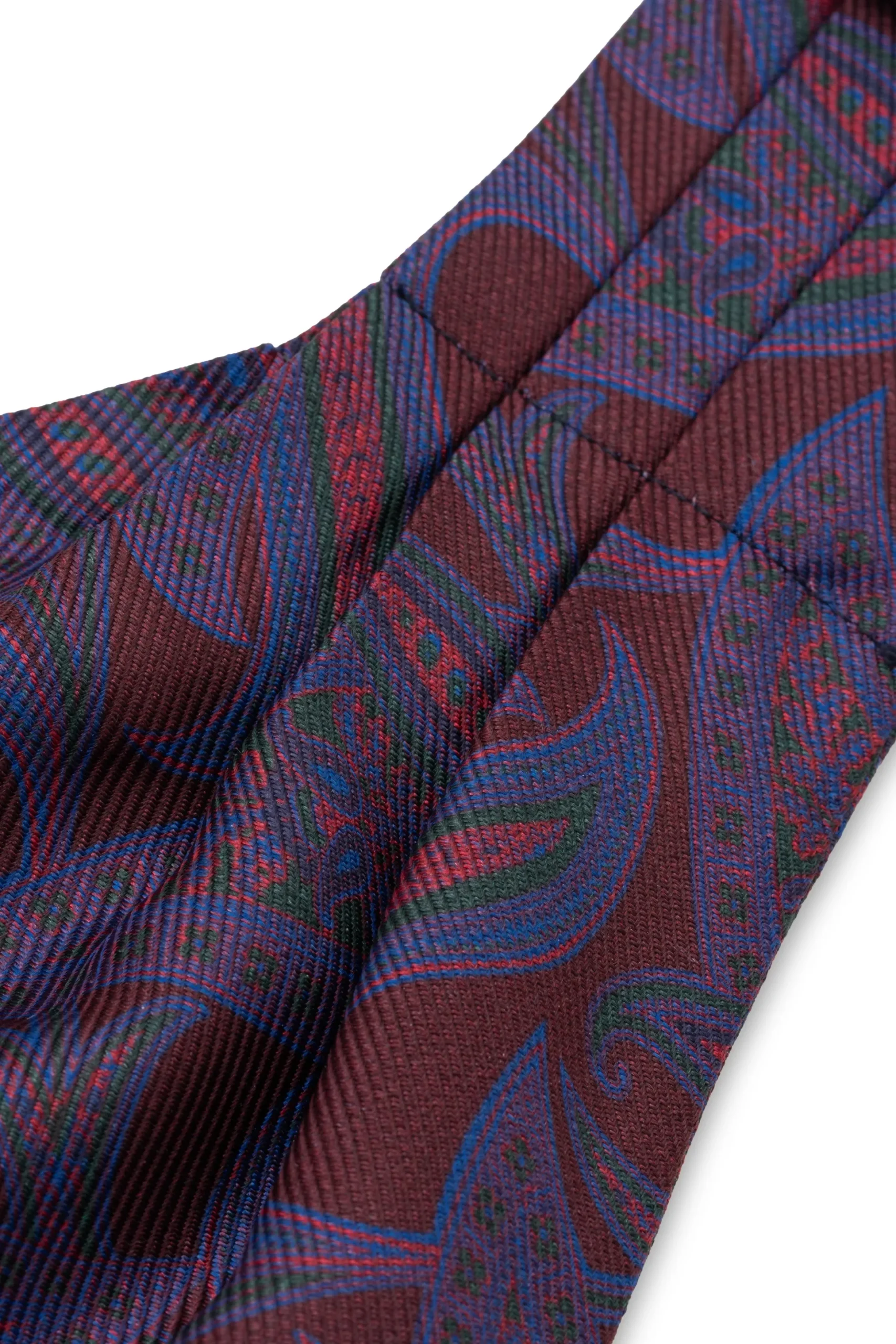 Brown Paisley Silk Ascot