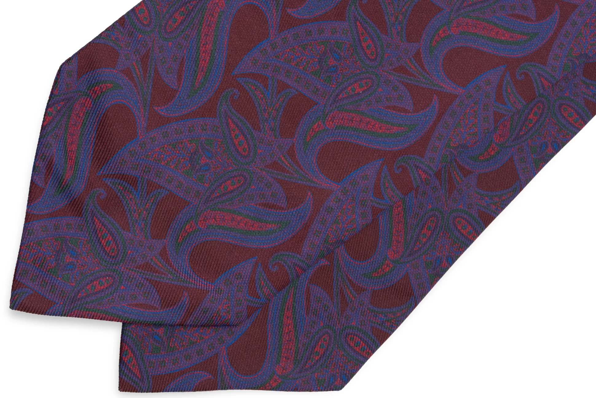 Brown Paisley Silk Ascot