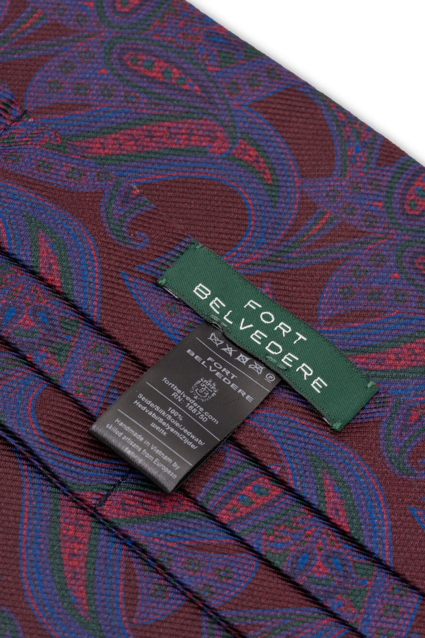 Brown Paisley Silk Ascot