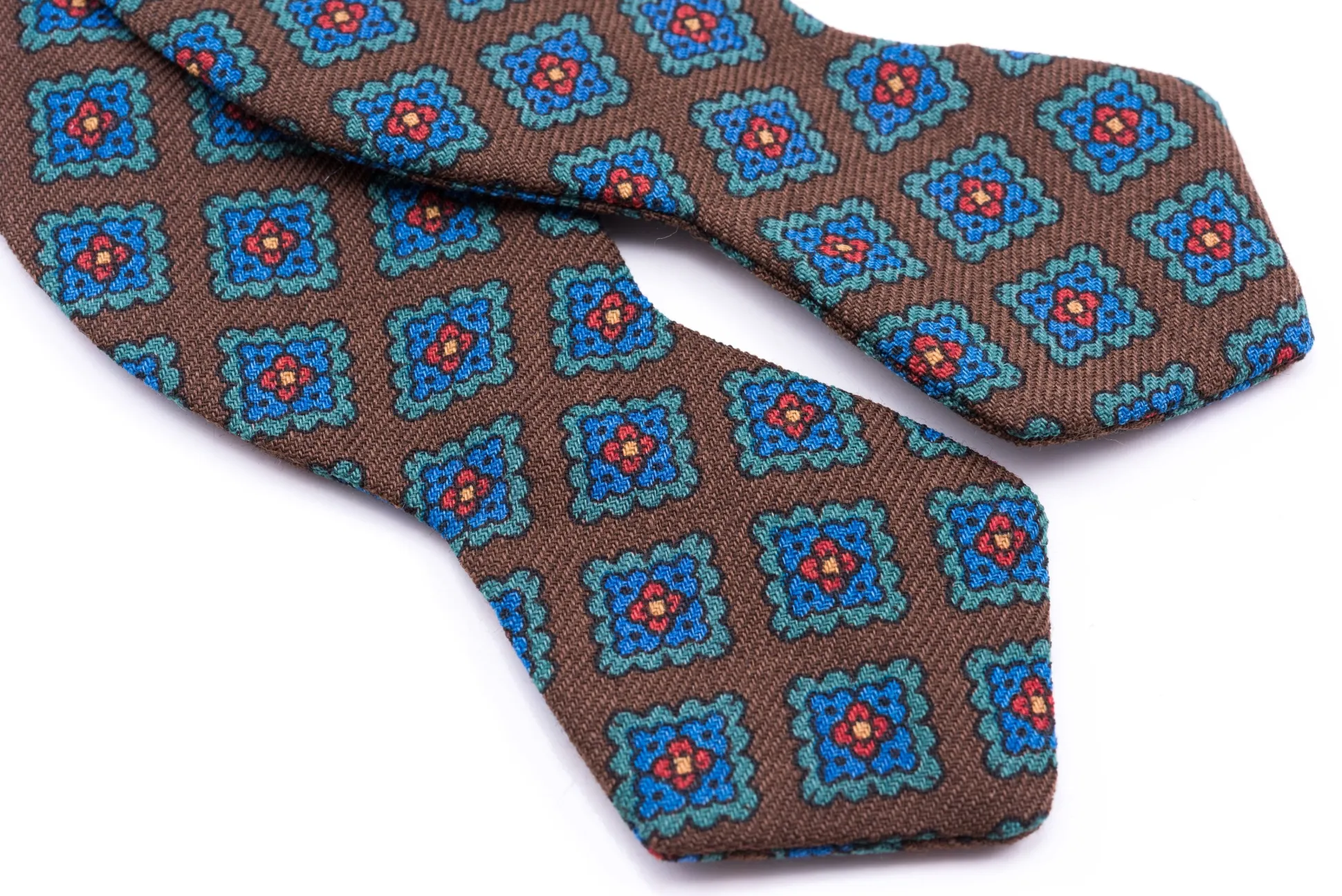 Brown Wool Challis Bow Tie