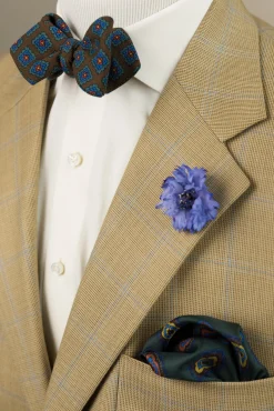 Brown Wool Challis Bow Tie