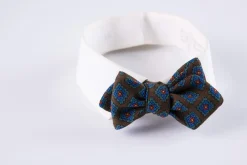Brown Wool Challis Bow Tie