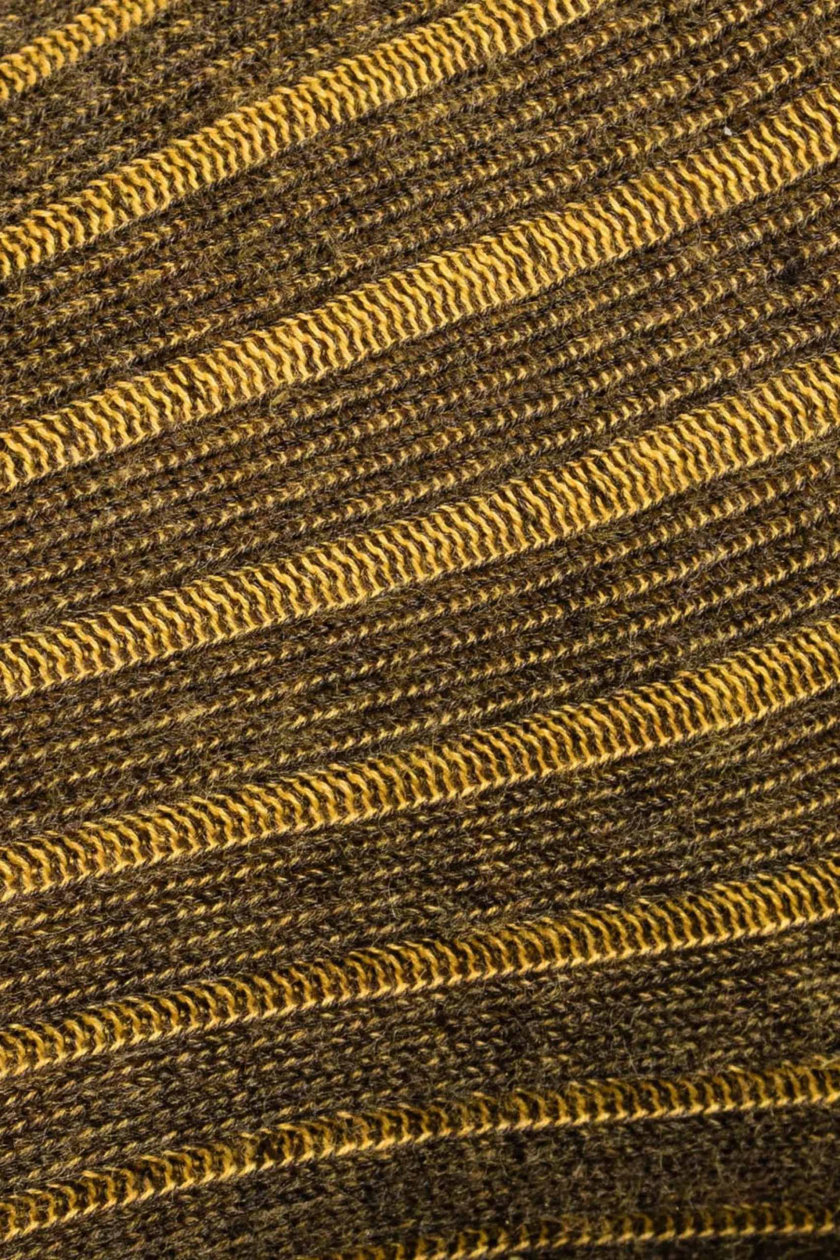 Brown & Yellow Shadow Stripe Midweight Cotton Socks