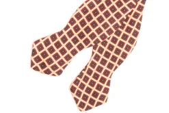 Buff Diamond Madder Silk Bow Tie
