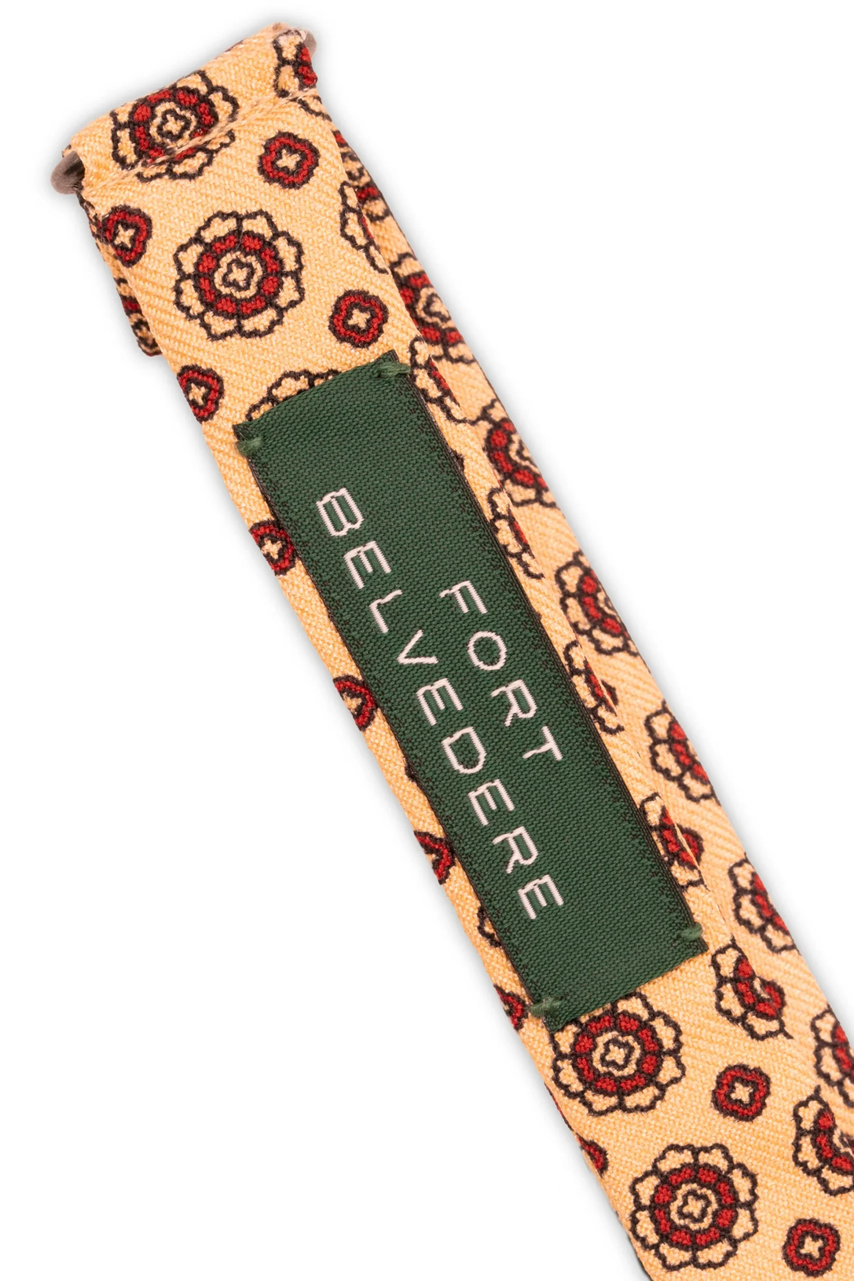 Buff & Red Micropattern Madder Silk Bow Tie