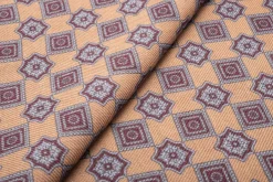 Burgundy Paisley & Geometric Double Sided Scarf