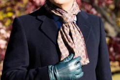 Burgundy Paisley & Geometric Double Sided Scarf