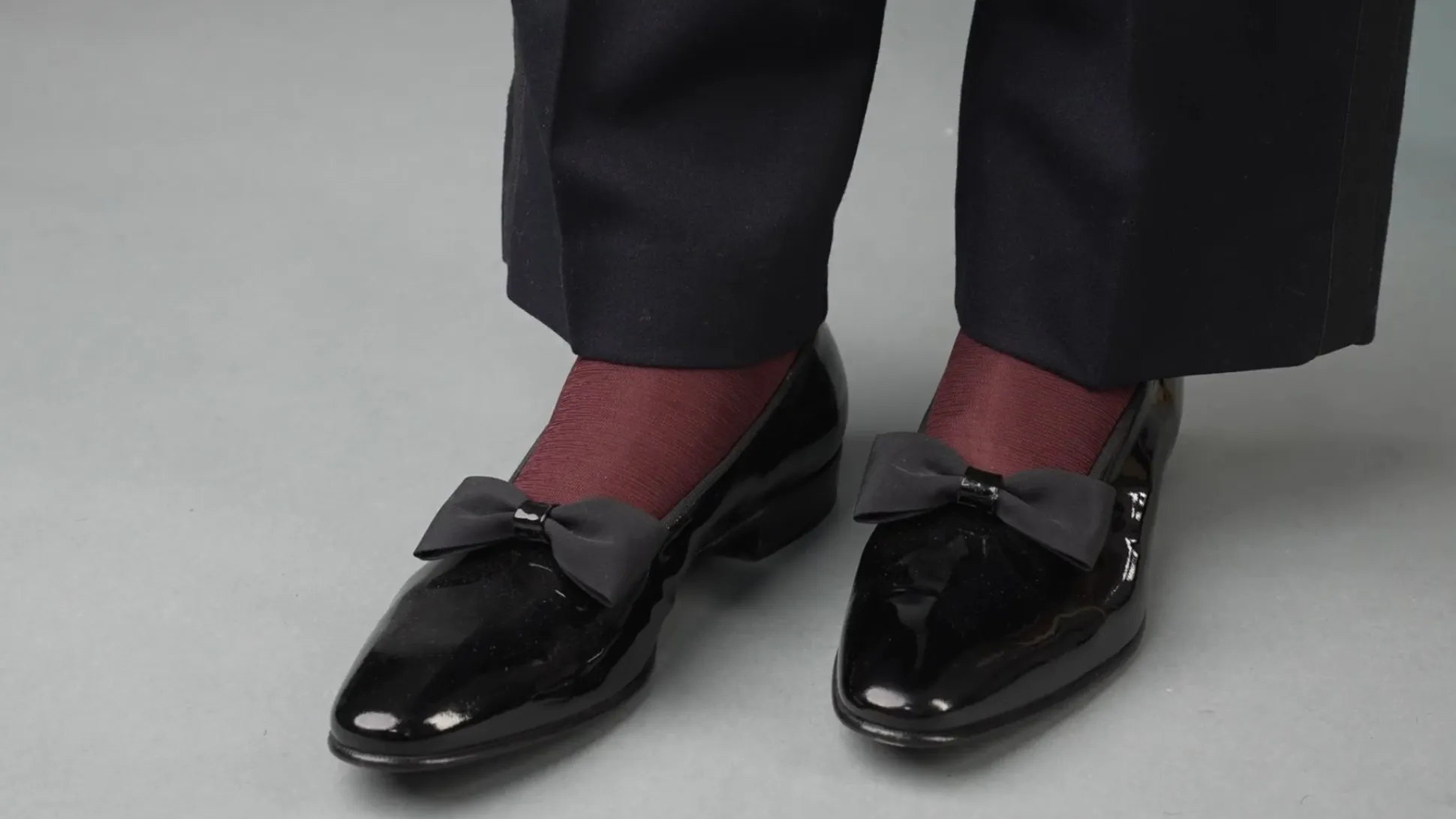 Burgundy Silk Formal Socks