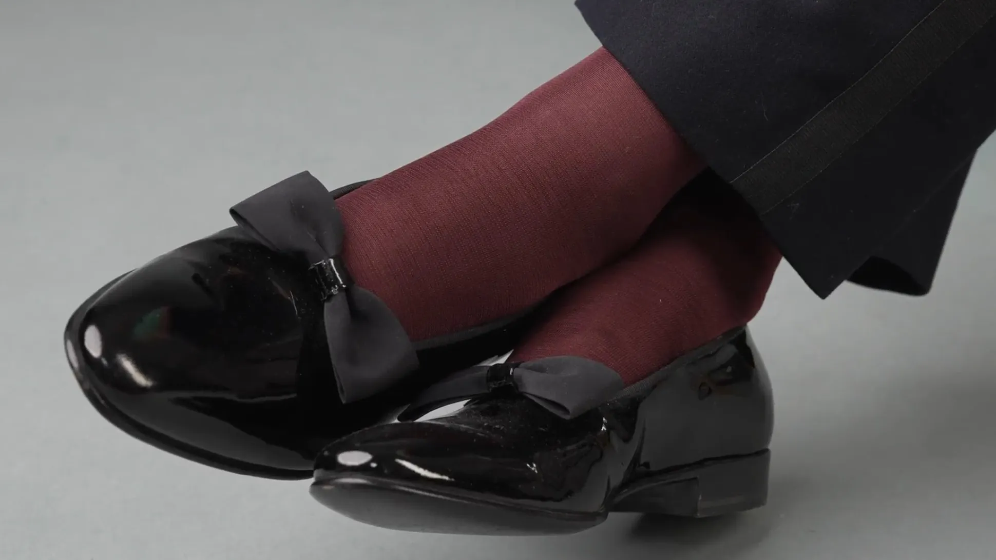 Burgundy Silk Formal Socks