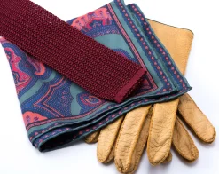 Burgundy Silk Knit Tie